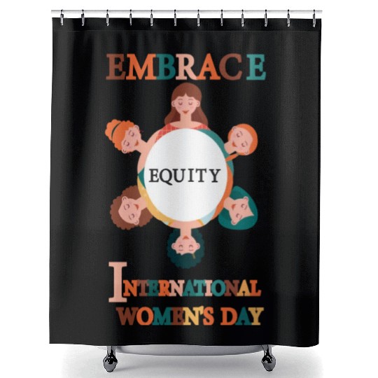 Embrace Equity International Women's Day Shower Curtains