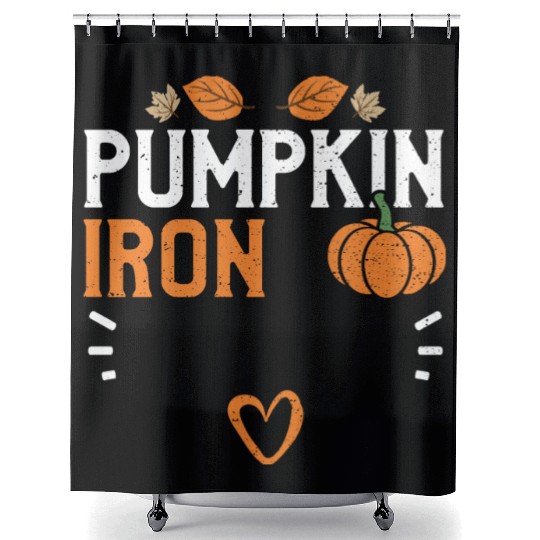 Pumpkin Iron - Pumpkin Shower Curtains