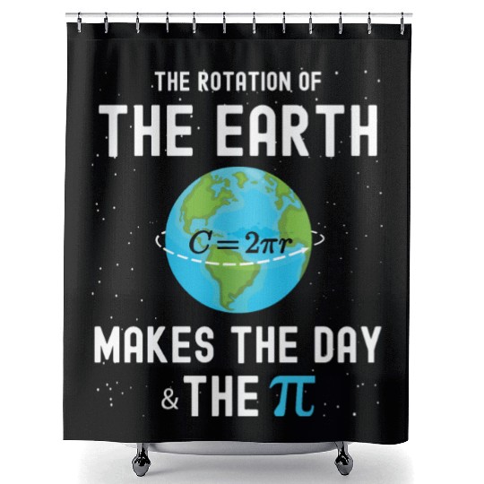 Earth day and Pi day gift for math teachers 2023 Shower Curtains