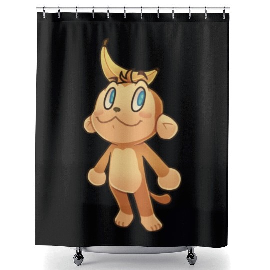 banana monkey Shower Curtains
