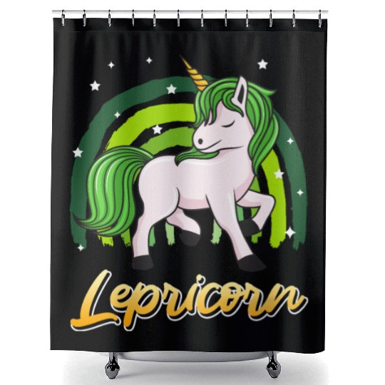 Lepricorn St. Patrick's Day Unicorn Women Shower Curtains