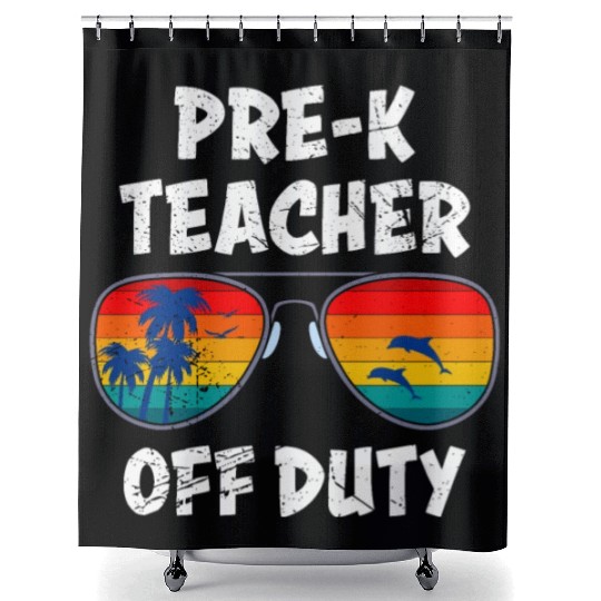 Preschool kindergarten educator off duty teacher Shower Curtains