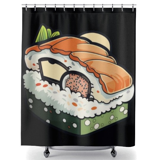 Sushi print Shower Curtains
