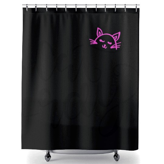 Cat lady Meow Shower Curtains