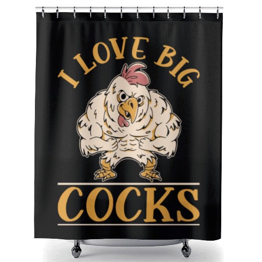 Chickens The Pet That Poops Chicken Rooster Farmer Shower Curtains