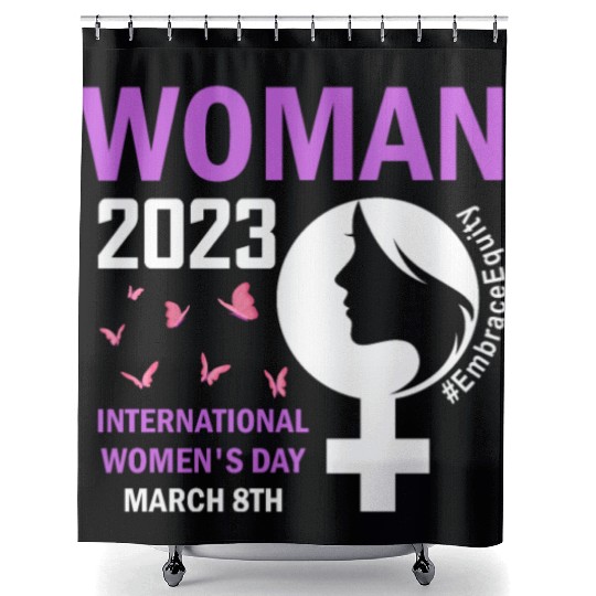 International Women's Day 2023 Embrace Equity Shower Curtains