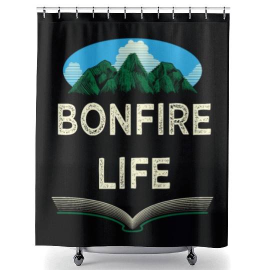 Bonfire Life Camping Wildlife Camper Outdoor Natur Shower Curtains