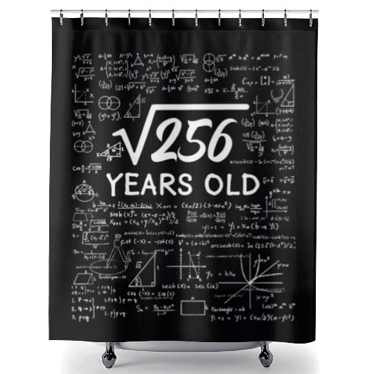 16 Birthday Boy Men Son Him Girl Funny Math 16th Shower Curtains