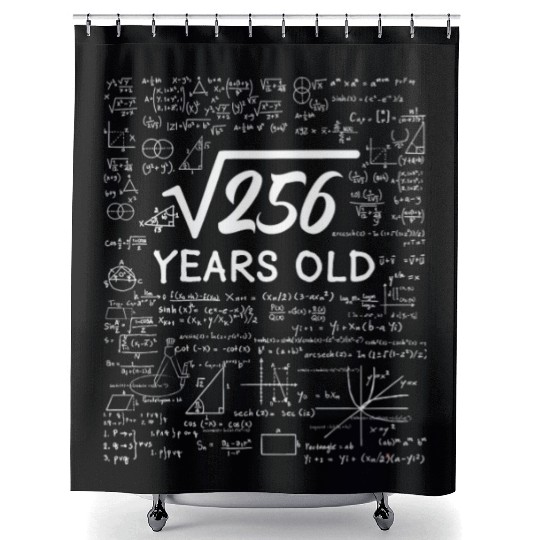 16 Birthday Boy Men Son Him Girl Funny Math 16th Shower Curtains