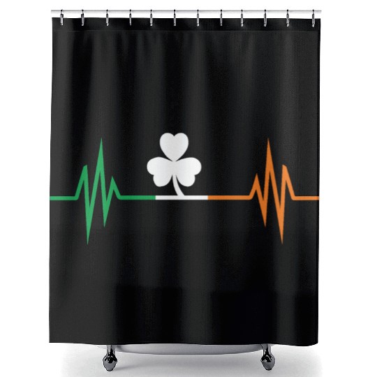 Happy St. Patrick's Day proud irish frequency Shower Curtains