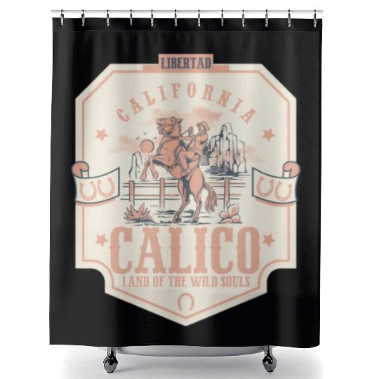 Calico california wild west town Shower Curtains