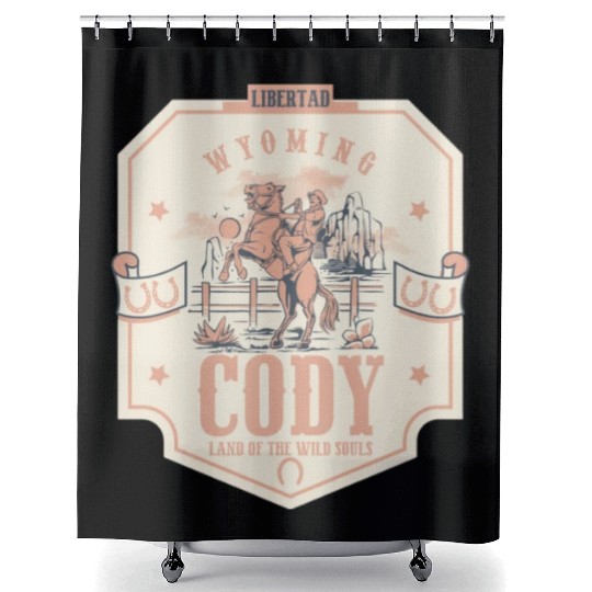 Cody wyoming wild west town Shower Curtains