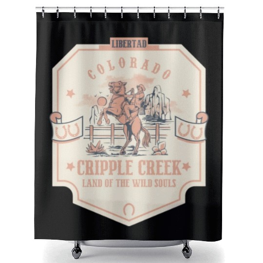 cripple creek colorado wild west town Shower Curtains