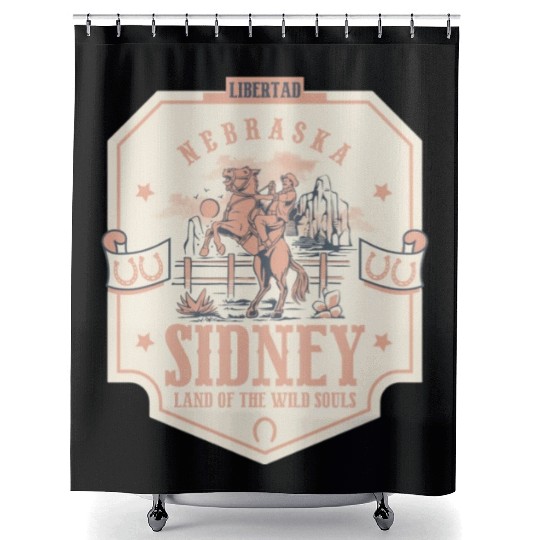 sidney nebraska wild west town Shower Curtains