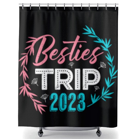 Besties Trip 2023 Summer Vacation Spring Break Shower Curtains