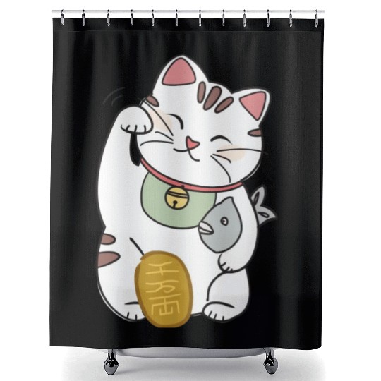 Lucky Cat Shower Curtains