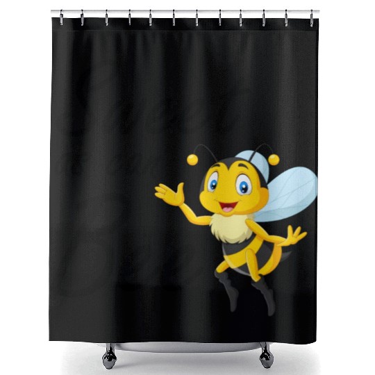 Sweet As Can Bee Sweet baby, Cute honey bee Shower Curtains