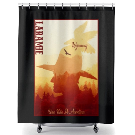Laramie Wyoming wild west town Shower Curtains