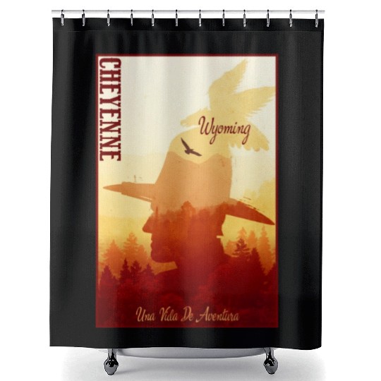 Cheyenne Wyoming wild west town Shower Curtains