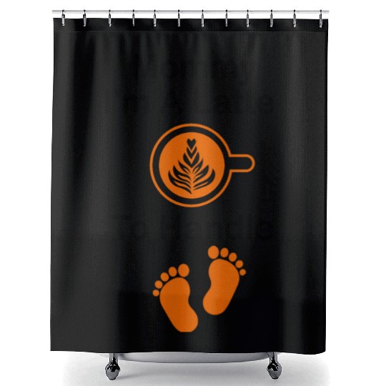 Mommy I'm A Latte To Handle Funny Baby, Coffee Shower Curtains