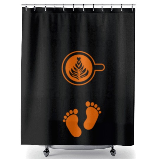 Grandpa I'm A Latte To Handle Funny Baby, Coffee Shower Curtains