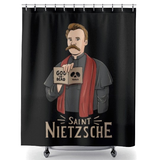 Saint Nietzsche Design for a Philosophy Student Shower Curtains