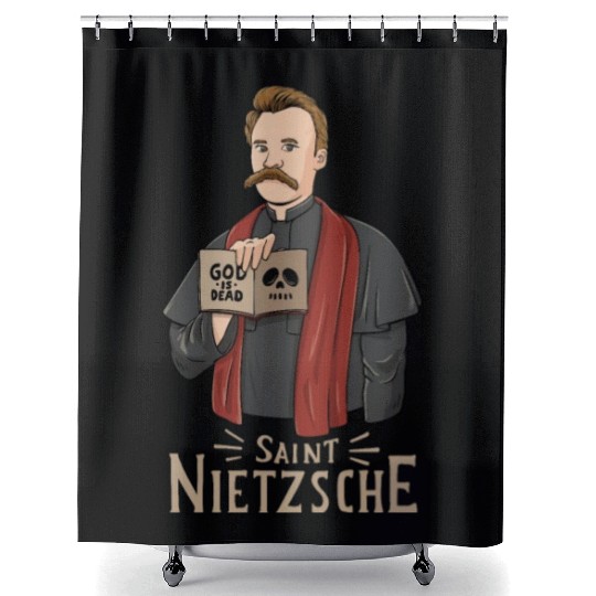 Saint Nietzsche Design for a Philosophy Student Shower Curtains