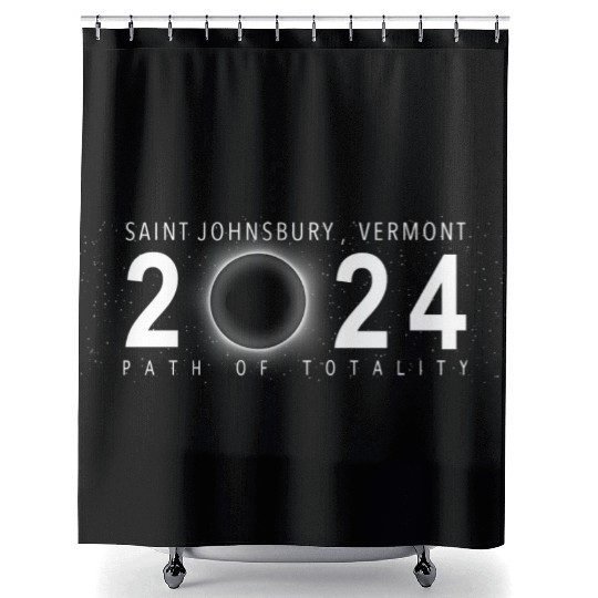 Solar Eclipse Saint Johnsbury Vermont April 8 2024 Shower Curtains