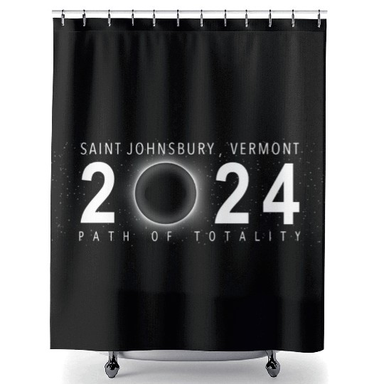Solar Eclipse Saint Johnsbury Vermont April 8 2024 Shower Curtains