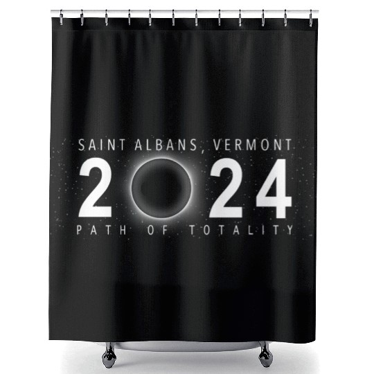 Solar Eclipse Saint Albans Vermont April 8 2024 Shower Curtains