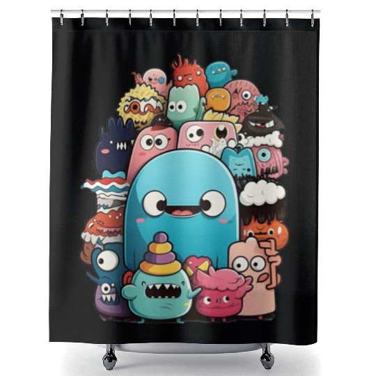 my imaginary friends Shower Curtains