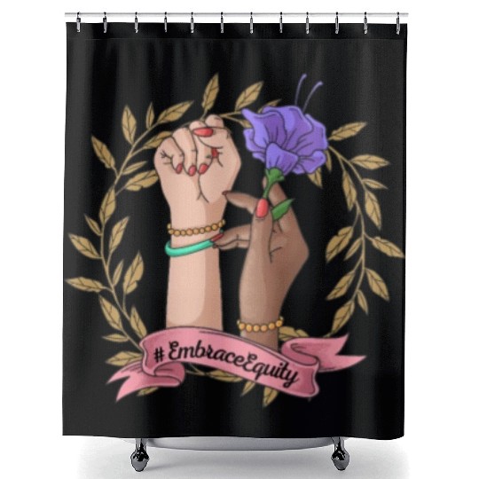 International Women's Day 2023 - Embrace Equity Shower Curtains