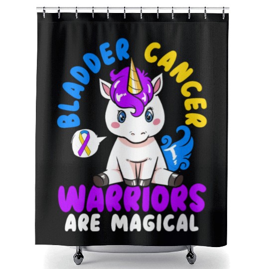 Bladder Cancer Warriors Are Magical Bladder Cancer Shower Curtains