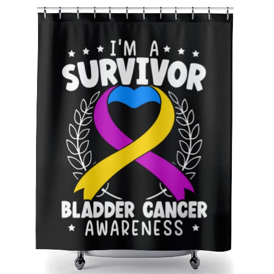 Bladder Cancer Survivor Bladder Cancer Awareness Shower Curtains