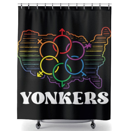 Yonkers Pride Month Pride Flag LGBT Community LGBT Shower Curtains