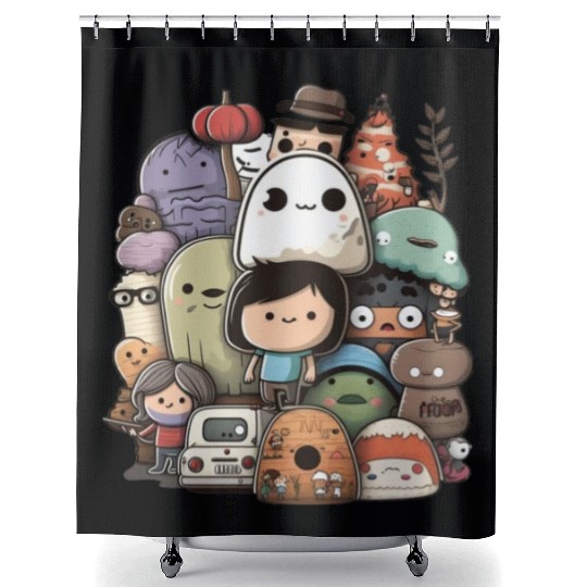 my imaginary friends Shower Curtains