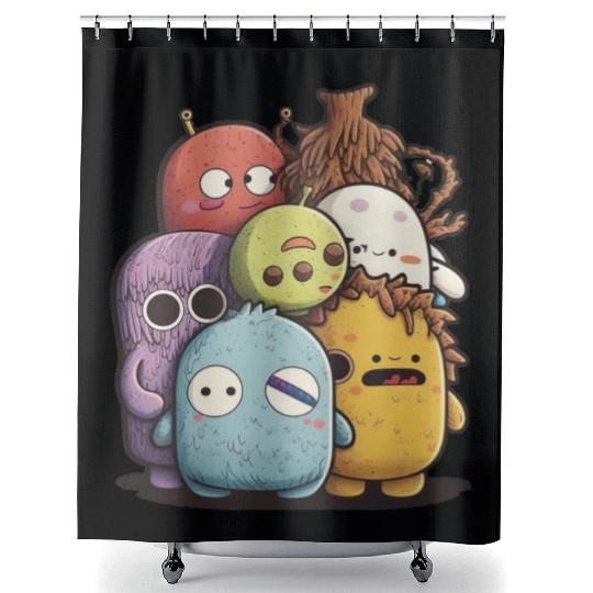 my imaginary friends Shower Curtains