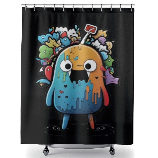 my imaginary friends Shower Curtains