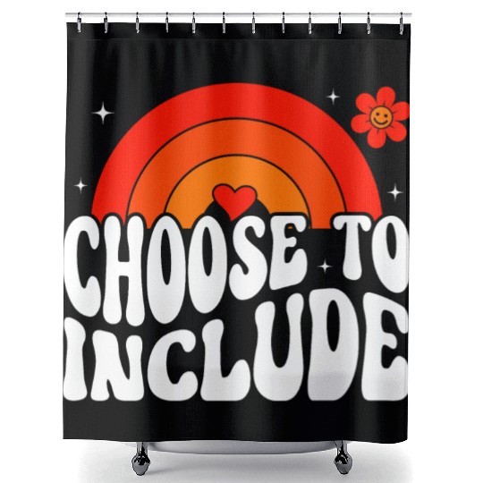 Choose To Include For Autism Teacher Shower Curtains