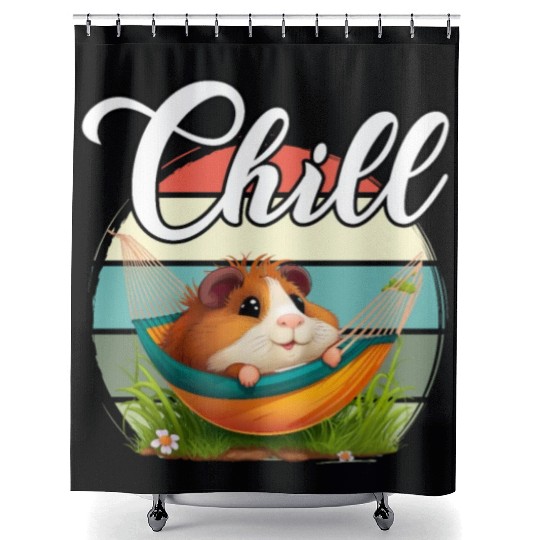 Guinea Pig Chill Relaxing for a Guinea pig Lover Shower Curtains
