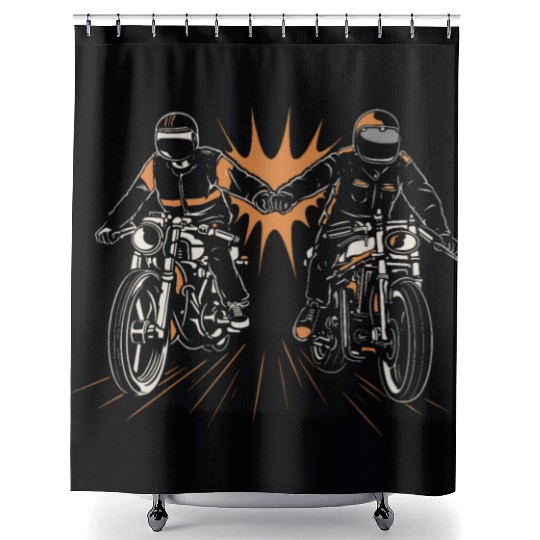 Motorcycle Passion Gasoline In The Veins Shower Curtains