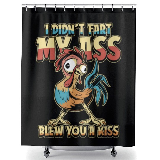 Rooster Cock Humor Shower Curtains