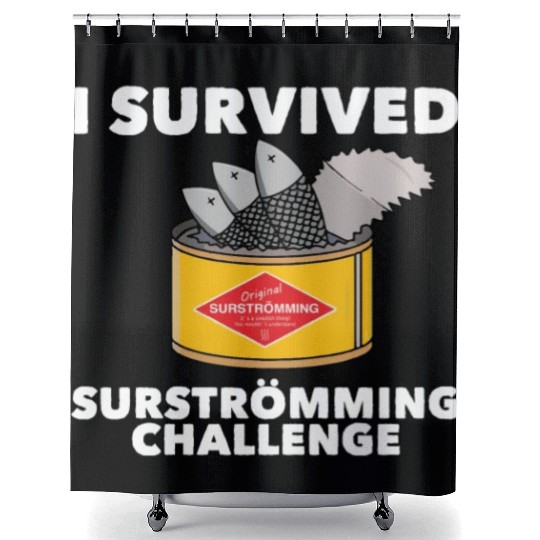 I Survived Surstromming Swedish Food Surstrommings Shower Curtains
