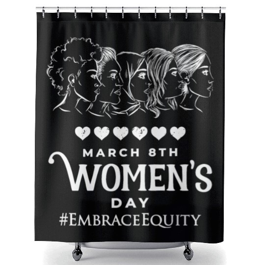 International Women's Day Embrace Equity 2023 Shower Curtains