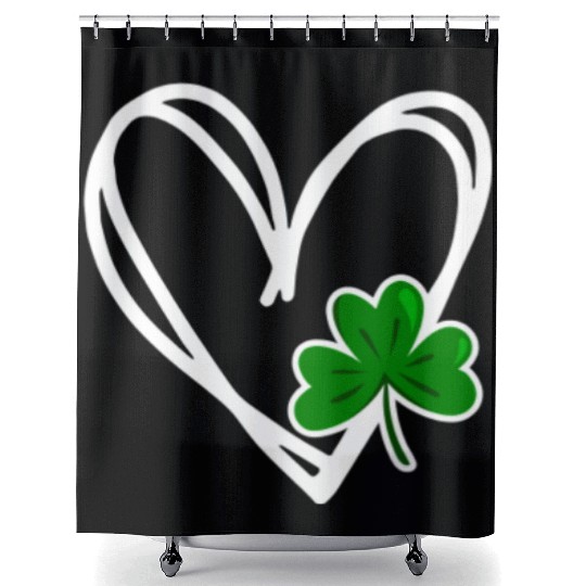 Heart St Patricks Day Shamrock Irish Toddler Baby Shower Curtains
