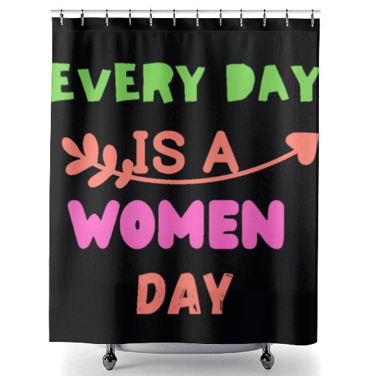 Embrace Equity Happy Women's DaY Shower Curtains