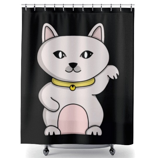 Magic Lucky Cat Shower Curtains