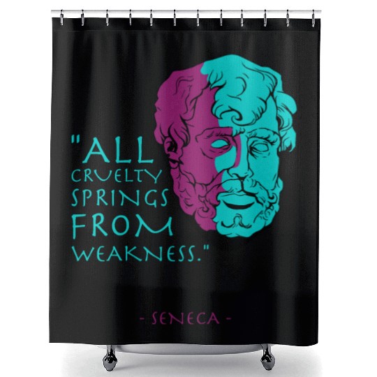 Seneca Stoic Philosophy Quote Shower Curtains