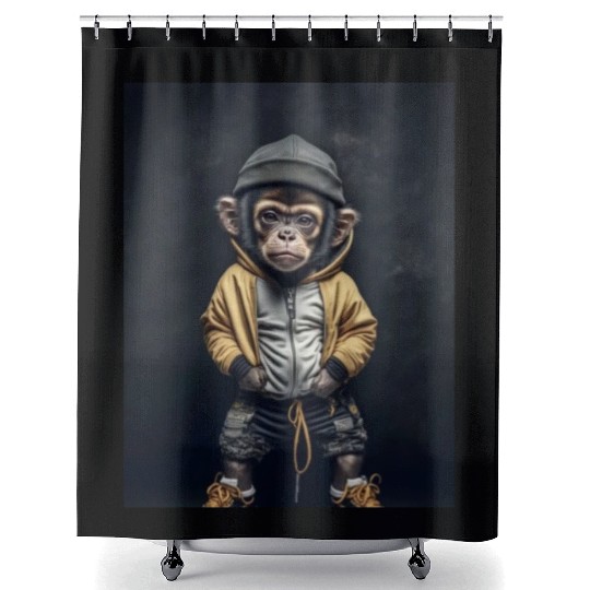 Bully Monkey Shower Curtains