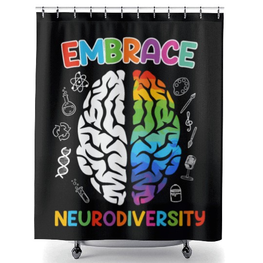 Autism Embrace Neurodiversity Autistics Shower Curtains
